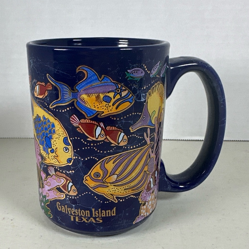 Aquatic coffee mug From Galveston Island Texas. Pre Owned Great Condition.